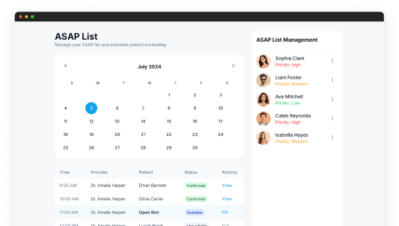 Overview of the ASAP List management tool by Certify Health for effective patient waitlist handling.