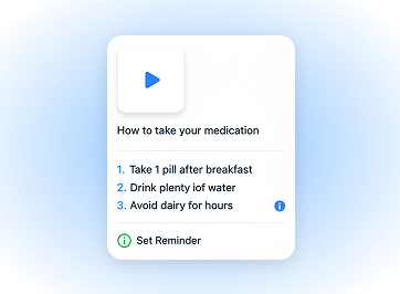 Reminder for taking medication after health check